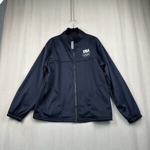 United States Olympic Committee Navy Blue Full Zip Track Jacket Medium